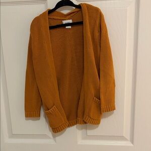 Toddler Mustard Open-Front Sweater